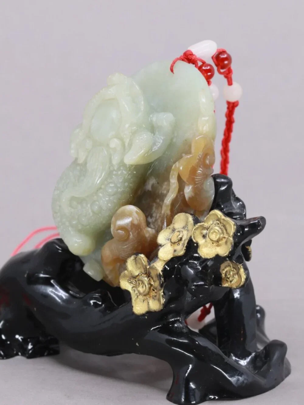 Chinese Hetian Jade Statue w Toad